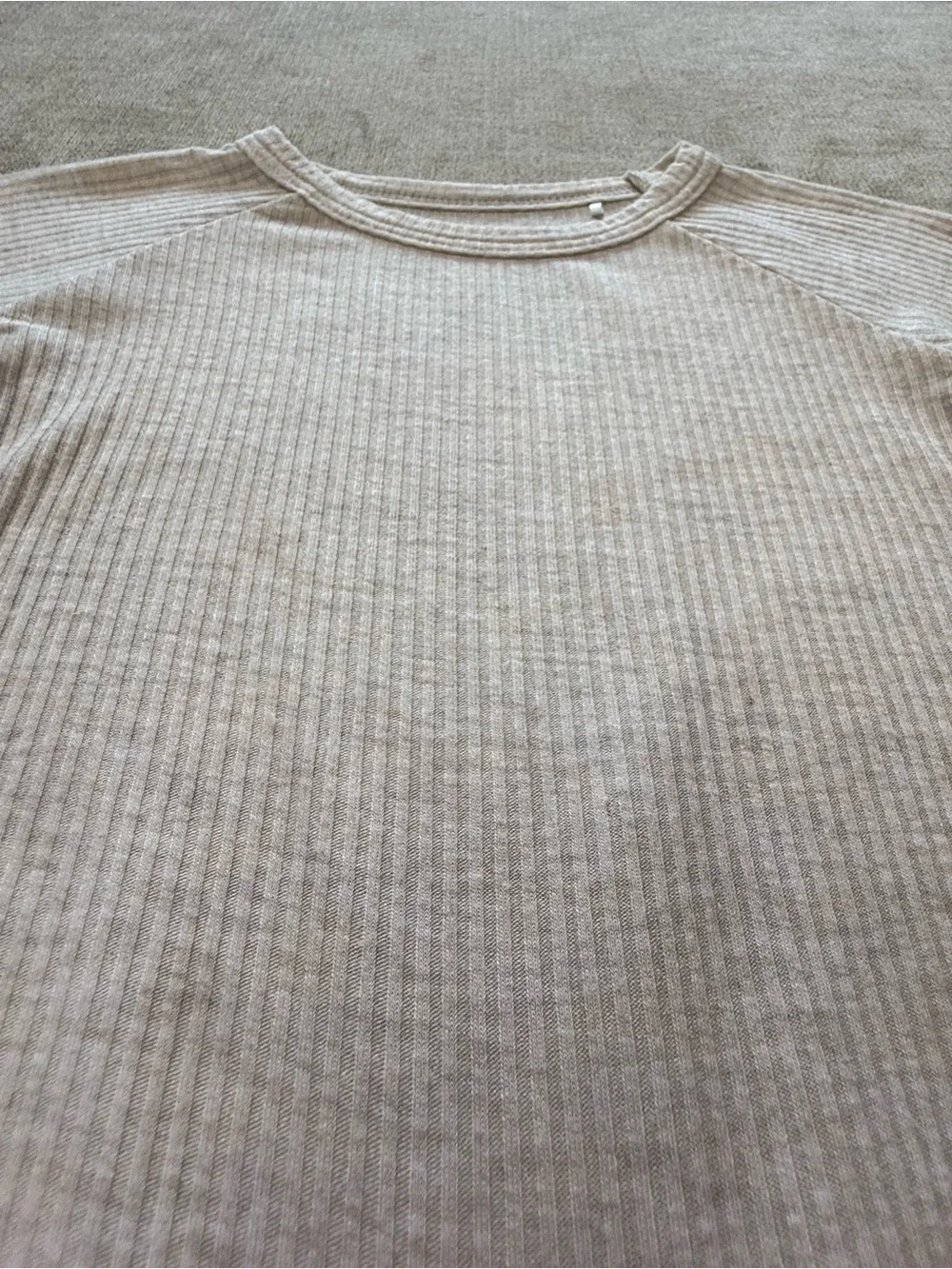 Little Sleepies Heather Oatmeal Ribbed Crescent Zippy Newborn